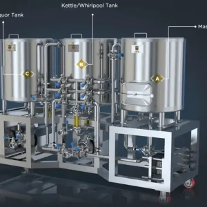 100L 3 Vessel Brewhouse