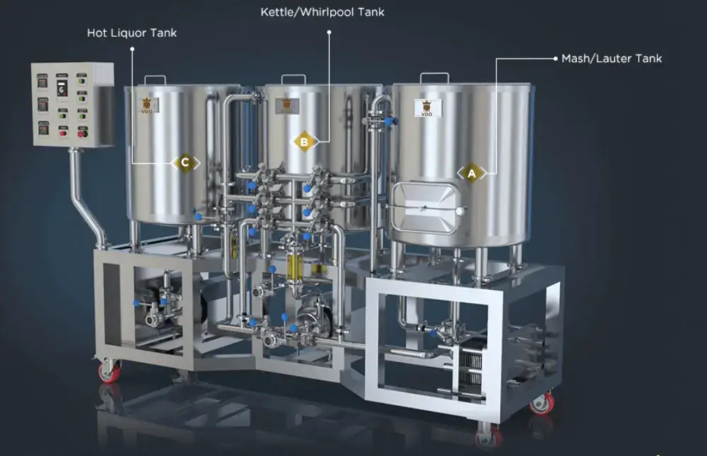 100L 3 Vessel Brewhouse 100L 3 Vessel Brewhouse