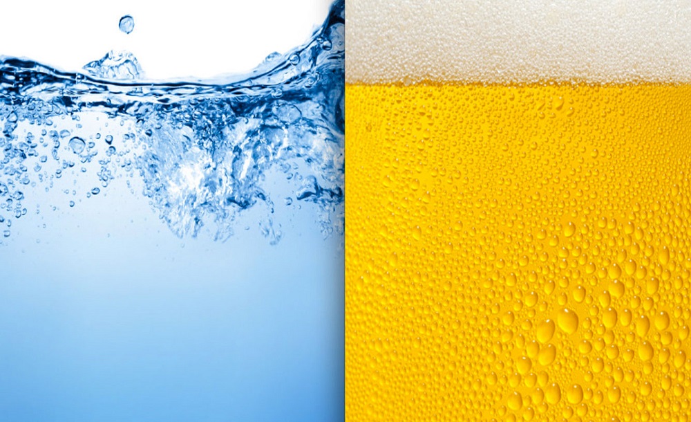 beer and water beer and water